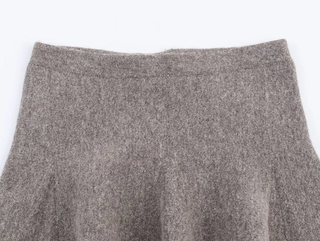 short knitted jacket half skirt set