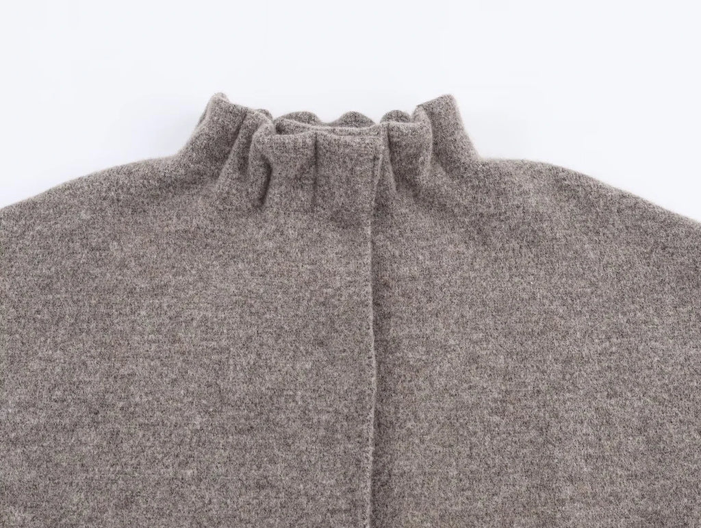 short knitted jacket half skirt set