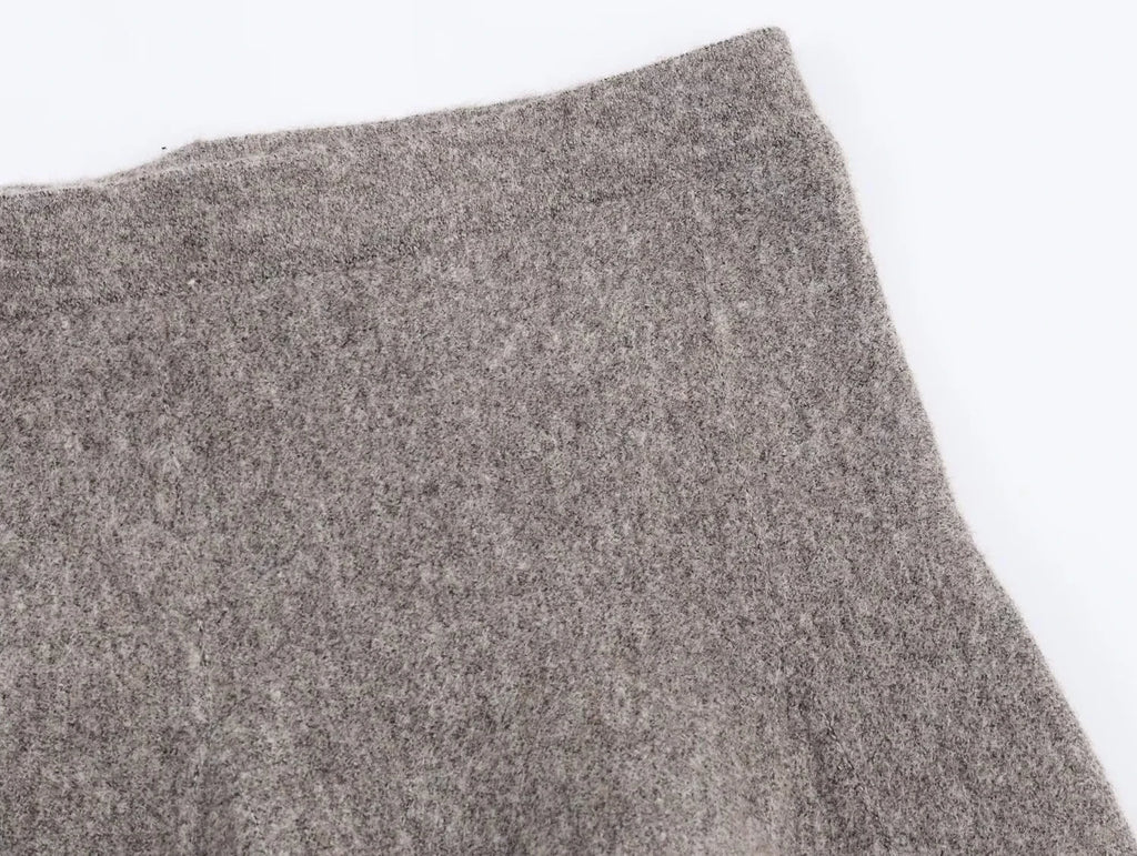 short knitted jacket half skirt set